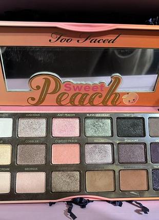 Палетка тіней too faced sweet peach 4