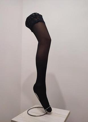 Новые итальянские чулки кalzedonia 40 den m/l/черные чулки кальзедония оригинал