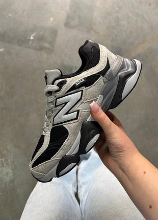 Термо кросівки new balance 9060 light gray black goretex