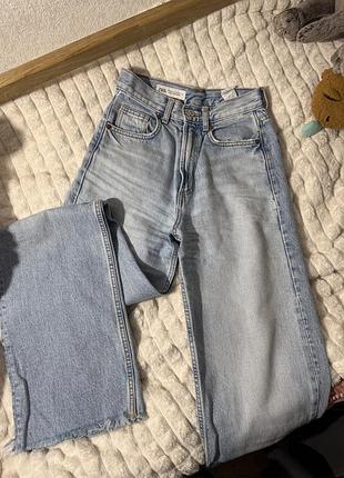 Джинси zara, світло-блакитні
