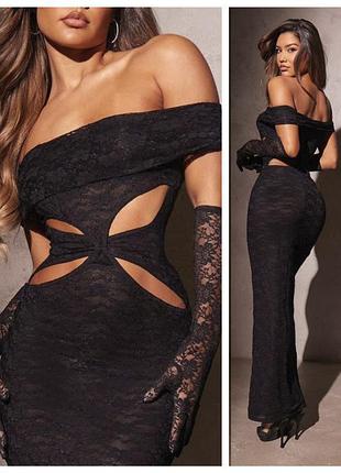 Розпродаж сукня prettylittlething ажурна мереживна з вирізами