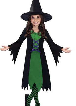 Платье готическое хэллоуин злобная ведьма halloween на 4-5 лет