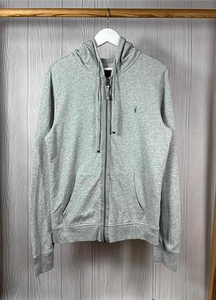 Allsaints orian zip худі з красивим базовим дизайном оригінал розмір s