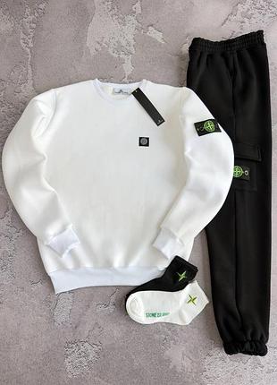 Костюм stone island зима: свитшот-брюки 2 пары носков в подарок ❄️
