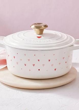 Чавунна жаровня le creuset signature hearts 22 см 3.3 л лімітована серія 21177228451450