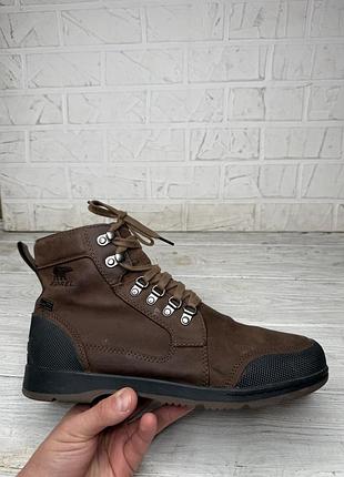 Крутые коричневые ботинки sorel ankeny ii mid outdry