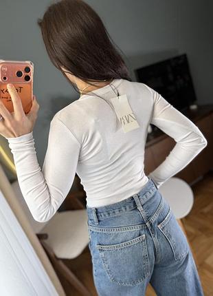 Нова біла кофта боді zara 7