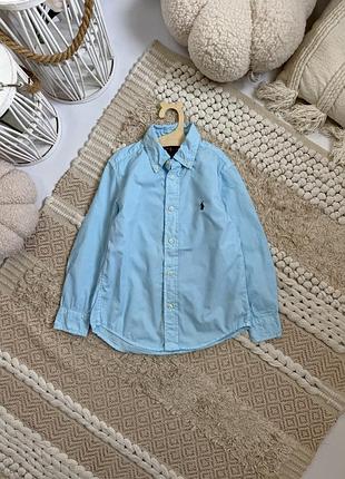 Сорочка для хлопчика ralph lauren блакитна 110 см