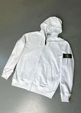Stone island зіп худі stone island білий