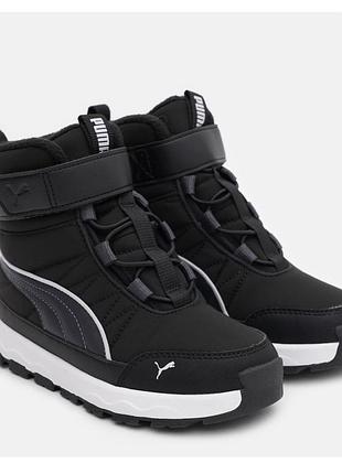 Зимние высокие ботинки сапоги черные puma 33 р теплые