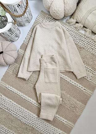 Повсякденний костюм zara для дівчинки, бежевий, 8-9 років