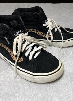 Кеды детские vans черные замшевые сникерсы filmore hi на платформе 31-31,5 размер 19 см