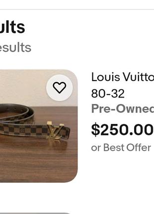 Оригинальный ремень от louis vuitton 10