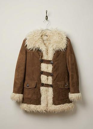 Винтаже афганское пальто / куртка, дубленка afghan coat (100% шерсть/хлопок)