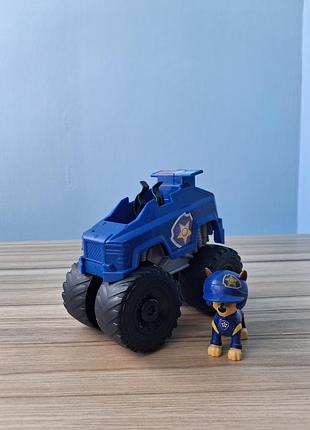 Игровой набор paw patrol rescue wheels полицейский автомобиль гонщика делюкс синяя