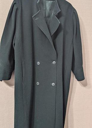Винтажное женское пальто creation m.c. fontaine / schild, темно-зеленое, oversize