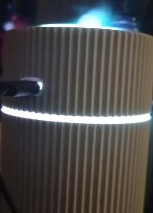 Портативний аромадифузер зволожувач повітря нічник лампа , лагідно міняє колір. працює від мережі,  павербанку,