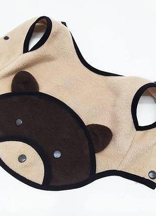 Жилет для собак zoobaza мини 21х32 - теплый, для быстрых выходов, согревает спину и грудь