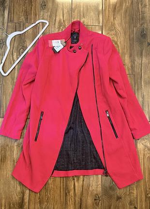 Плащ guess осінній косуха кардиган рожевий в трьох розмірах sx,s, l новий оригінальний з бірками та етикетками якісний гофрований матеріал на змійці