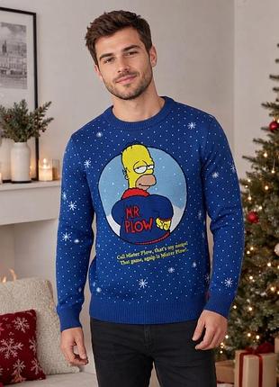 Новый мужской свитер кофта simpsons размер s