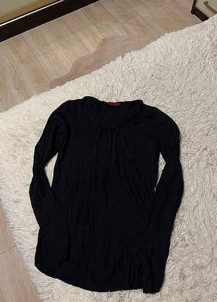 Кофта лонгслив женская черная hugo boss