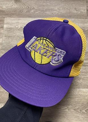 Оригінальна вінтажна кепка снепбек los angeles lakers nba 90-х  vintage snapback mesh