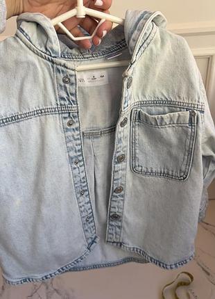 Мʼяка сорочка джинсова zara 104см