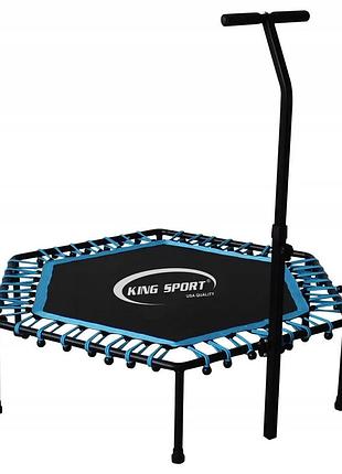 Фітнес-батут з ручкою king sport 130 см blue (ks0771)