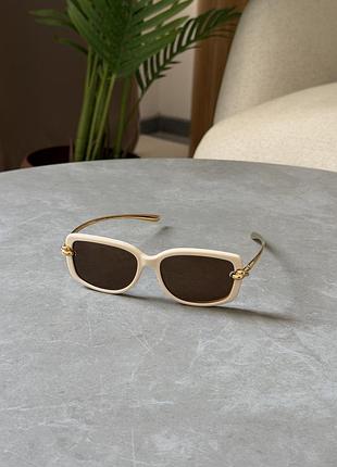 Очки bottega veneta beige/gold bv1440sa 001 55/17/145 xl