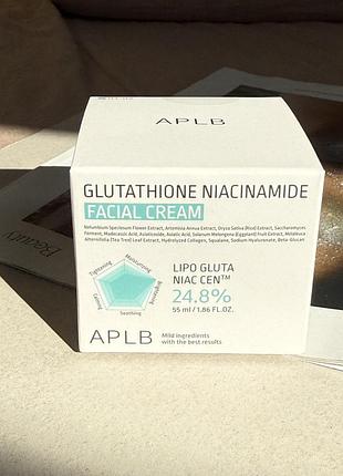 Крем для обличчя aplb glutathione niacinamide facial cream 55 мл, оригінал