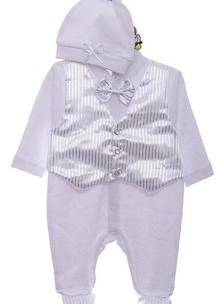 Человечек с шапочкой для мальчика baby boy sonmer baby