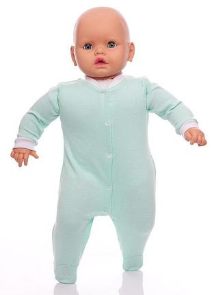 Человечек интерлок babykroha мятный
