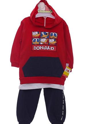 Костюм спортивний для хлопчика donald трикотажний червоний