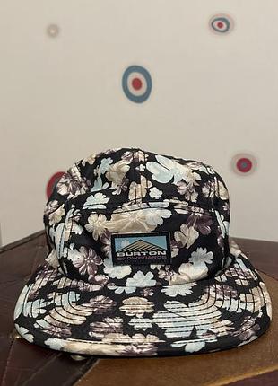 Кепка унісекс burton 5 panel з квітковим принтом