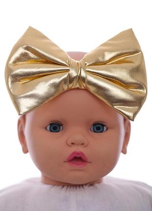 Повязка трикотажная для девочки girl style желтая