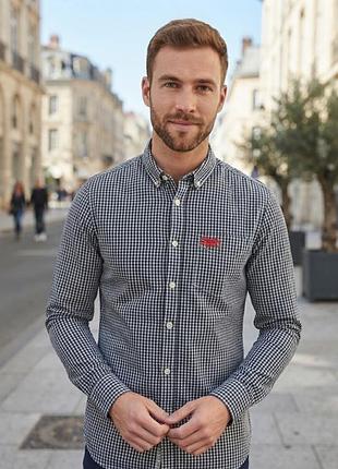 Чоловіча брендова сорочка superdry london button down, клітинка, розмір m