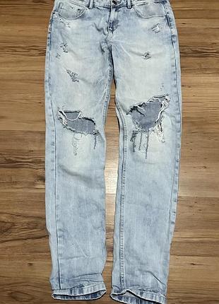 Джинси жіночі zara boyfriend блакитні, розмір 36