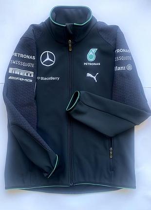 Мужская куртка софтшелл puma mercedes amg petronas f1 team куртка мерседес петронас оригинал демисезонная ветровка размер l унисекс утепленная флис