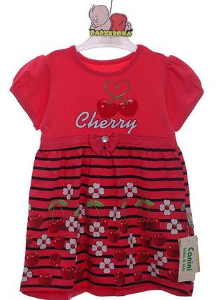 Сукня літня трикотажна cherry червоний