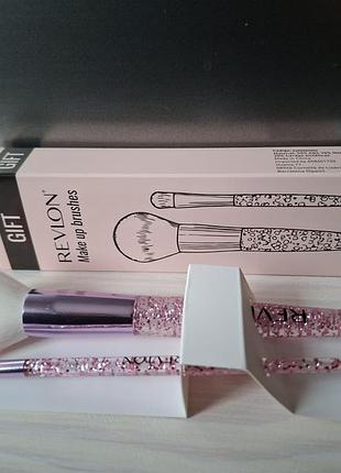 Revlon glittery pink makeup brushes