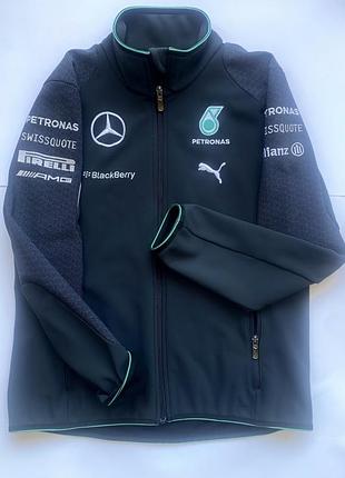 Мужская куртка софтшелл puma mercedes amg petronas f1 team куртка мерседес петронас оригинал демисезонная ветровка размер l унисекс утепленная флис