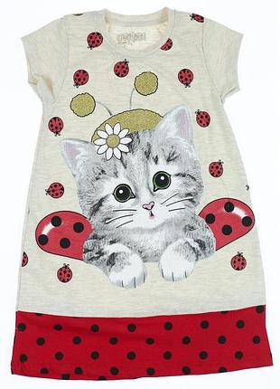 Сукня літня бавовняна cat червона