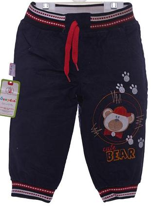 Джинси на махрі для хлопчика bear чорний