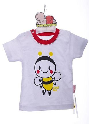 Футболка трикотажная cool bee белая