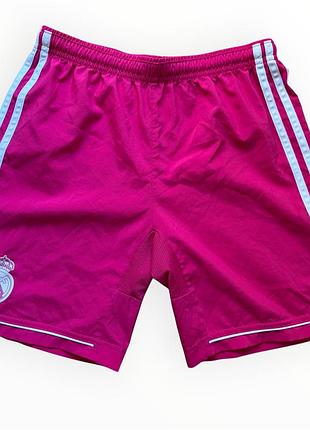 Футбольные шорты adidas real madrid оригинал розовые фуксия climacool подростковые 152 (11-12 лет) / взрослый xs