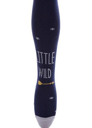 Колготи з гальмами для хлопчика бавовняні little wild сині