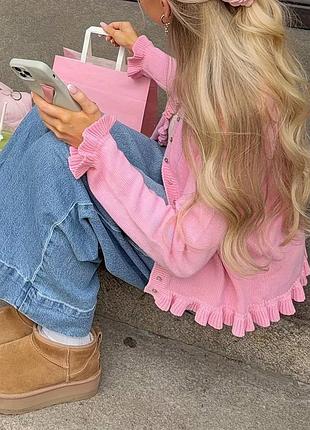 Стильна ніжна рожева кофтинка з рюшами 💗 5
