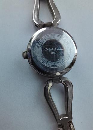 Шикарные часы серебристого цвета с камнями ralph klein4 фото