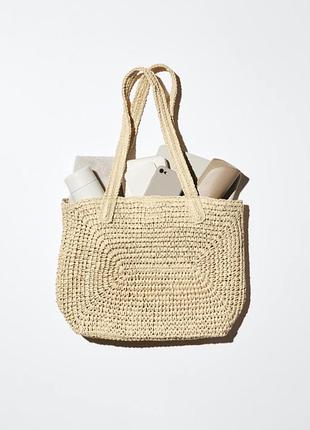 Сумка uniqlo crochet tote bag бежева