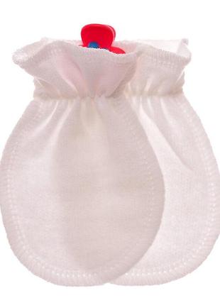 Царапки с рюшей футер babykroha белый